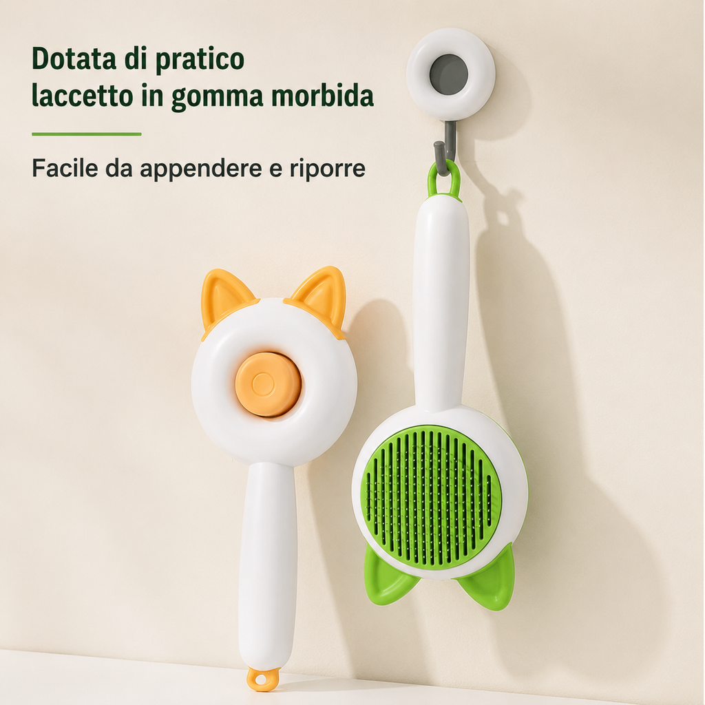 Spazzola autopulente per cani e gatti - Rimuovi pelo
