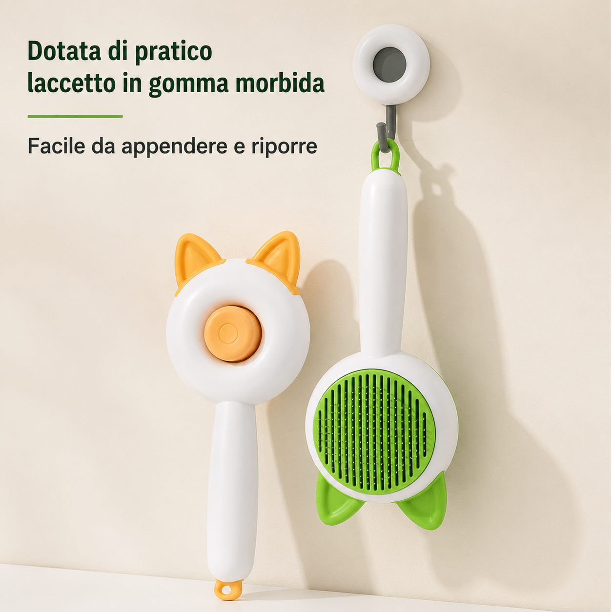 Spazzola autopulente per cani e gatti - Rimuovi pelo