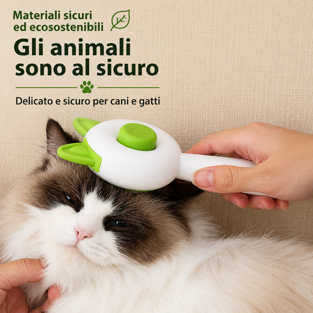 Spazzola autopulente per cani e gatti - Rimuovi pelo
