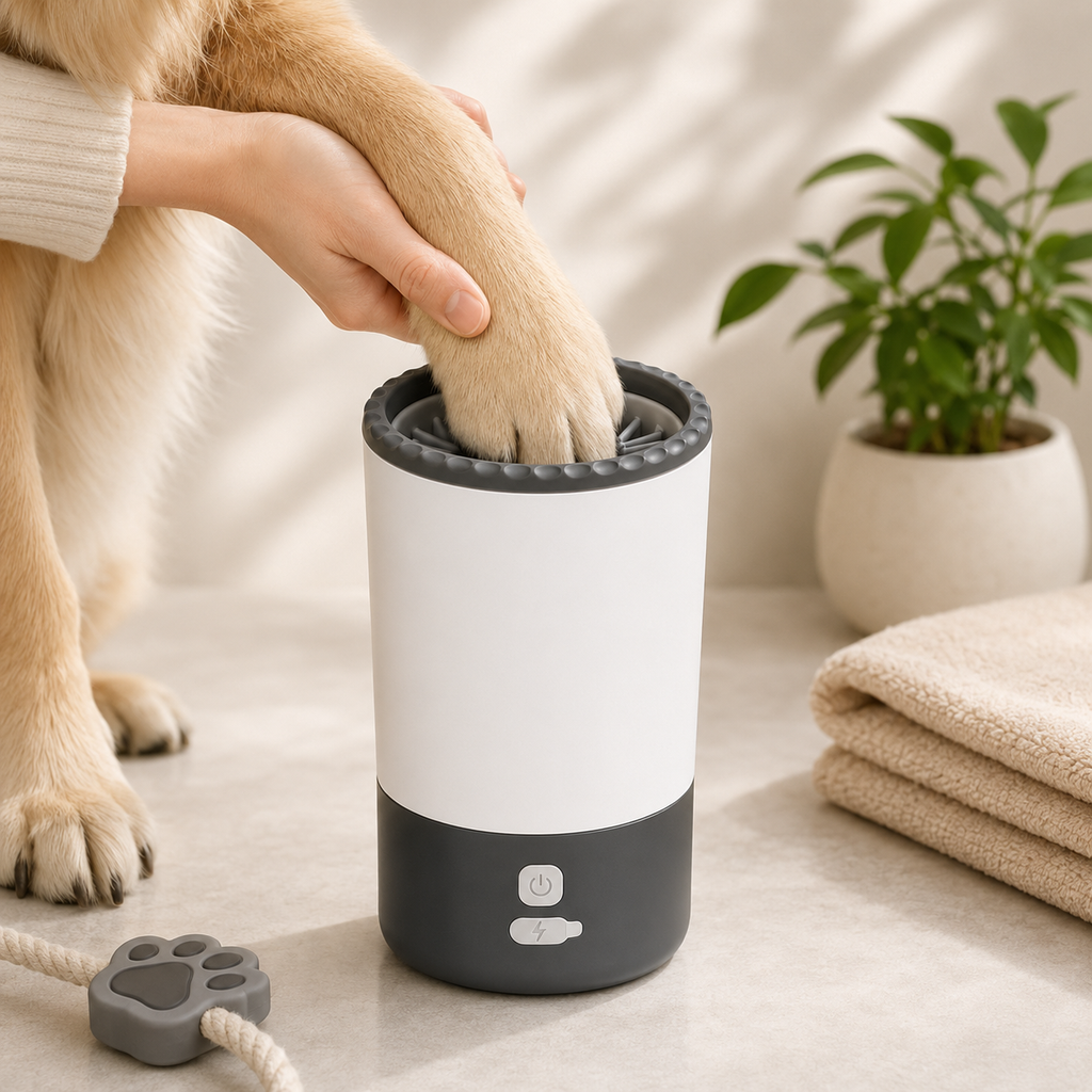Lava zampe elettrico per cani e gatti – pulizia delicata delle zampe