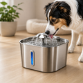 Fontana d’acqua automatica in acciaio inox 2,2 L per cani e gatti