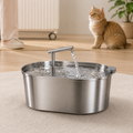Fontana automatica in acciaio inox 3,2L con sistema di filtrazione per gatti