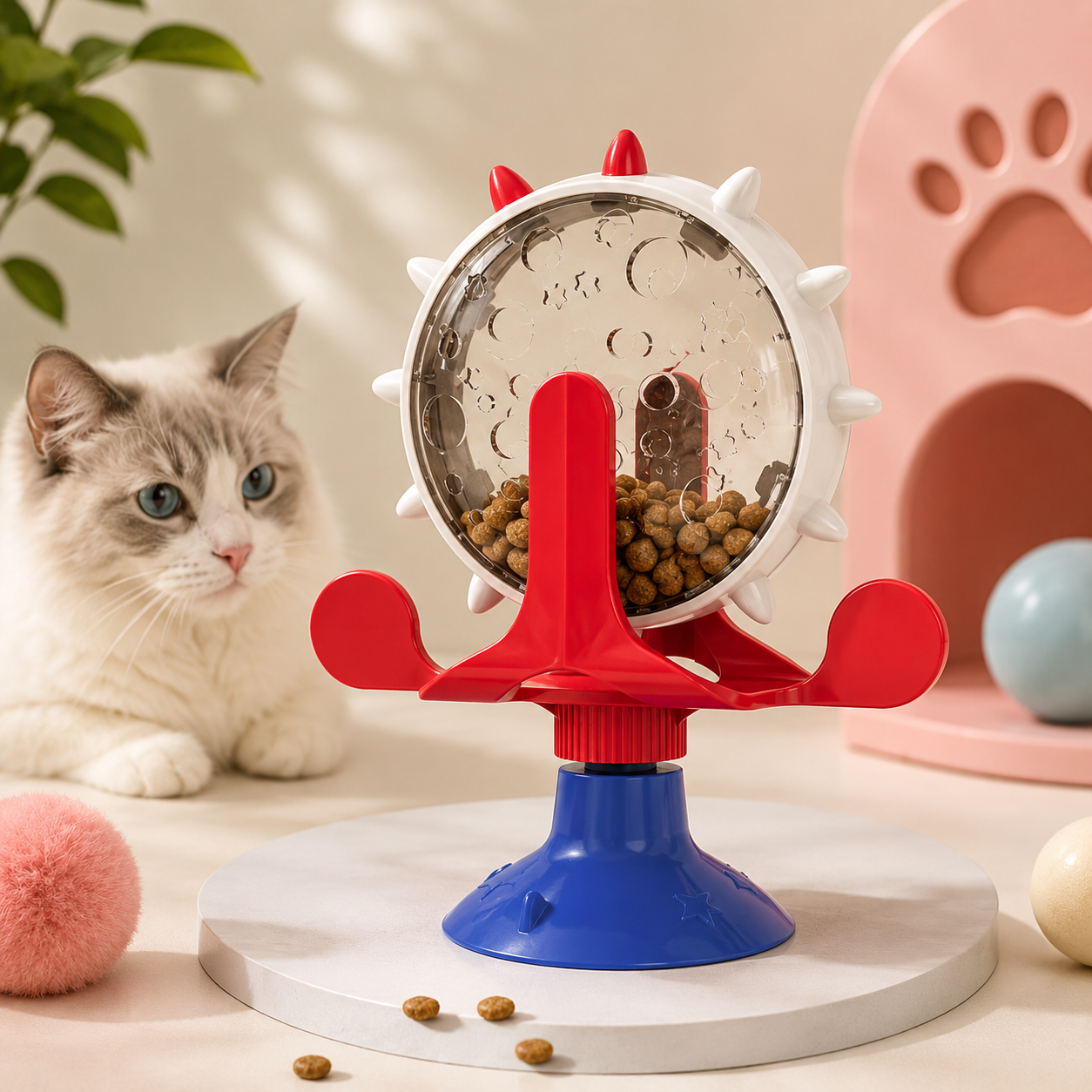 Puzzle interattivo con dispenser di snack per cani e gatti