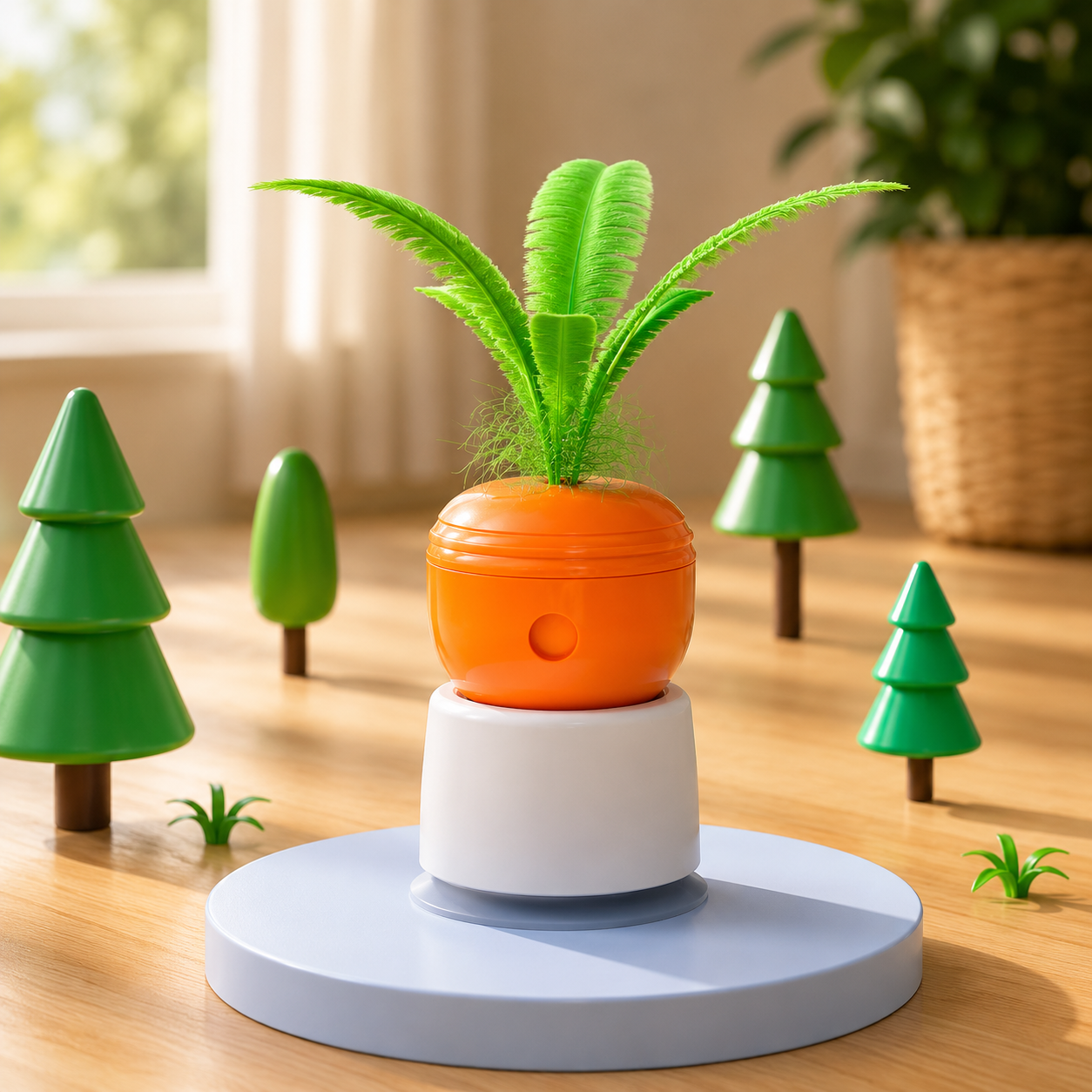 Gioco interattivo oscillante con dispenser di snack per gatti