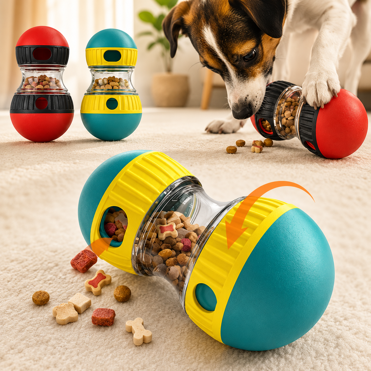 Gioco Interattivo Dispenser di Crocchette per Cani – Puzzle Slow Feeder Regolabile