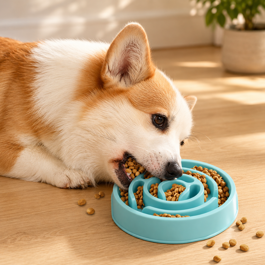 Ciotola slow feeder per cani e gatti - Anti ingozzamento a labirinto