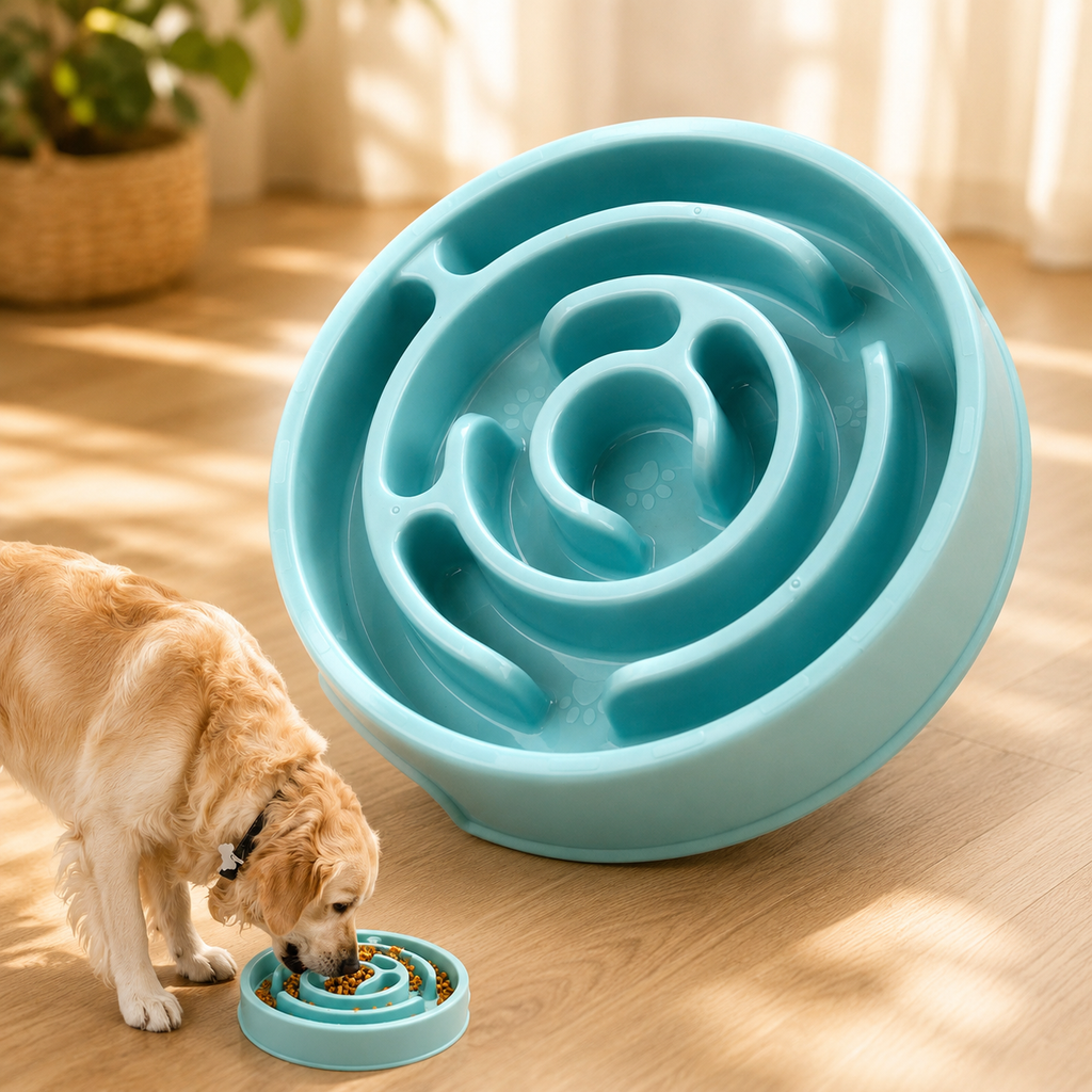 Ciotola slow feeder per cani e gatti - Anti ingozzamento a labirinto