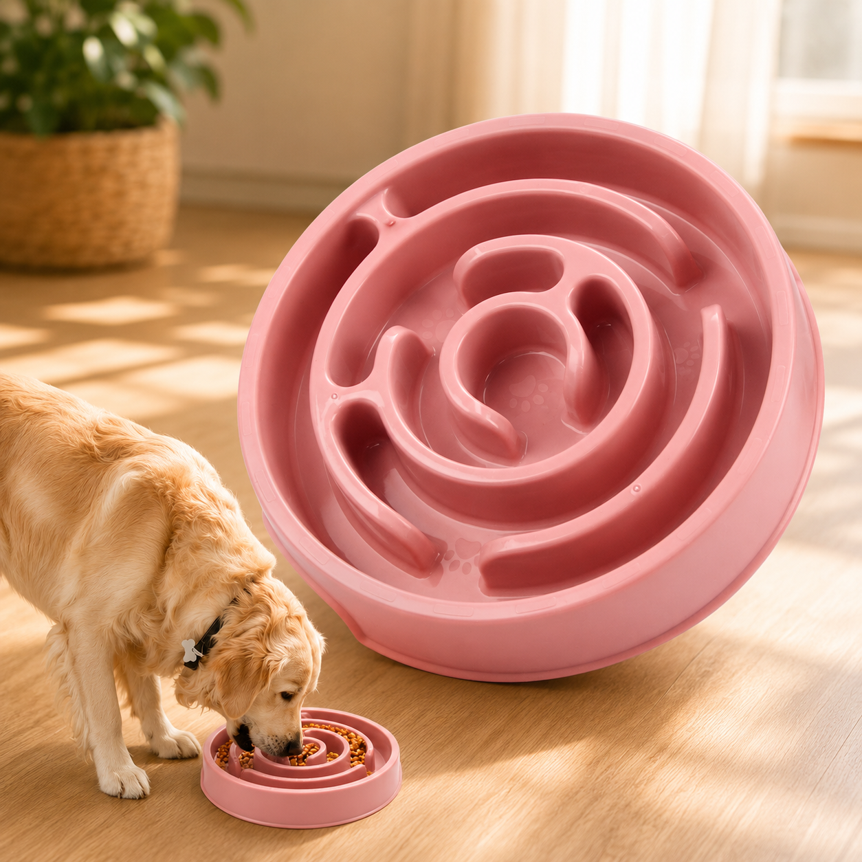 Ciotola slow feeder per cani e gatti - Anti ingozzamento a labirinto