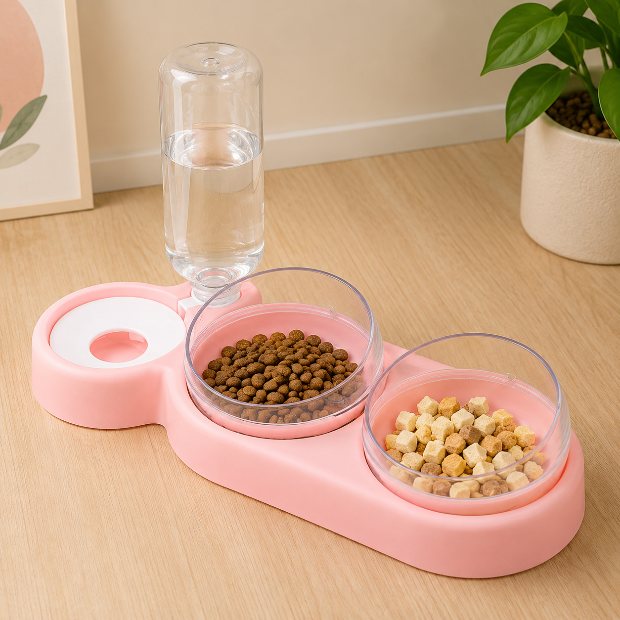 Dispenser automatico d'acqua con ciotola per cani e gatti