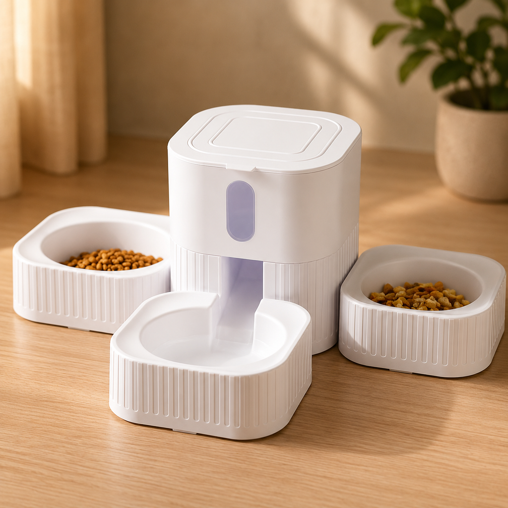 Distributore automatico per animali domestici smontabile e lavabile