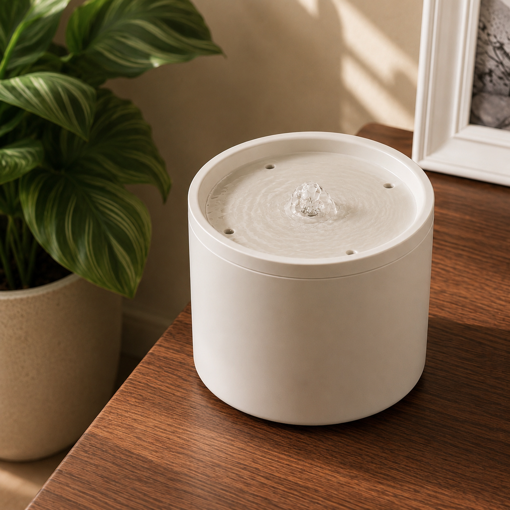 Fontanella automatica in ceramica con filtro per gatti e cani