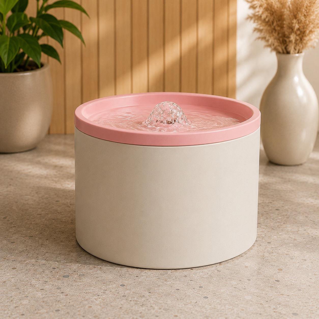 Fontanella automatica in ceramica con filtro per gatti e cani