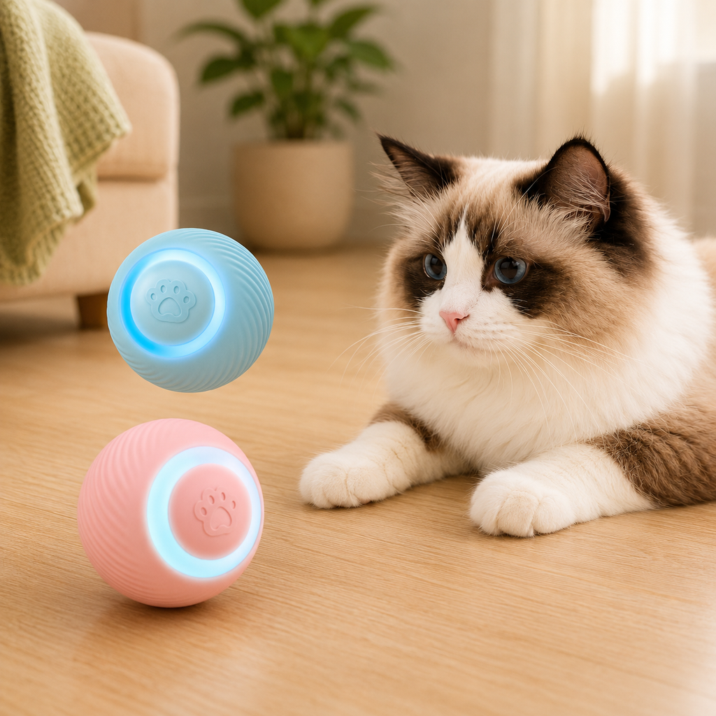 Palla intelligente automatica ricaricabile per gatti