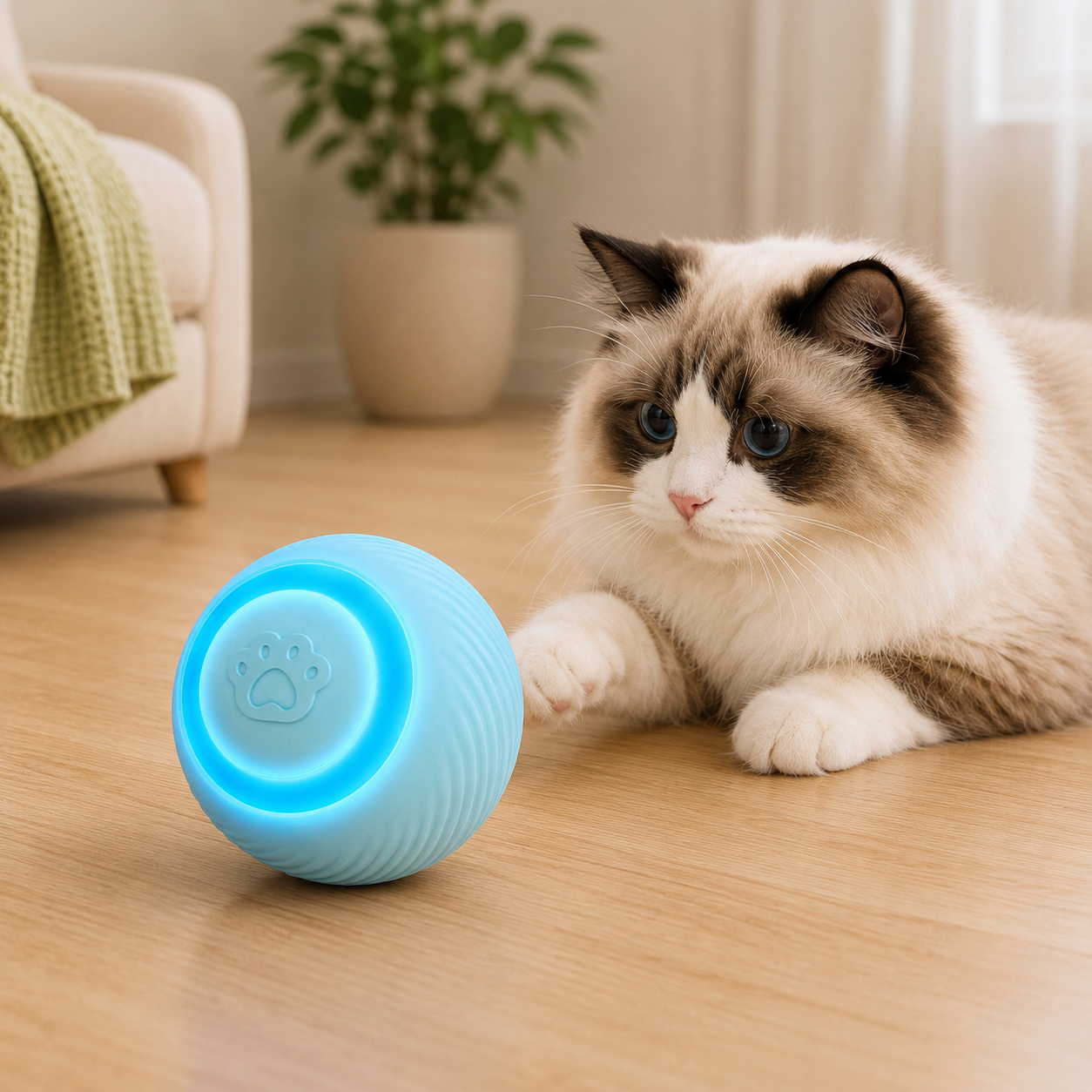 Palla intelligente automatica ricaricabile per gatti