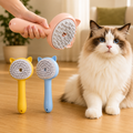 Spazzola a vapore per cani e gatti con nebulizzatore e auto-pulizia