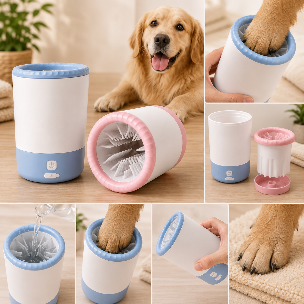 Lava zampe elettrico per cani e gatti – pulizia delicata delle zampe
