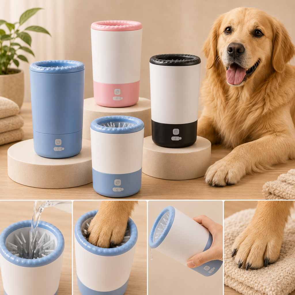Lava zampe elettrico per cani e gatti – pulizia delicata delle zampe