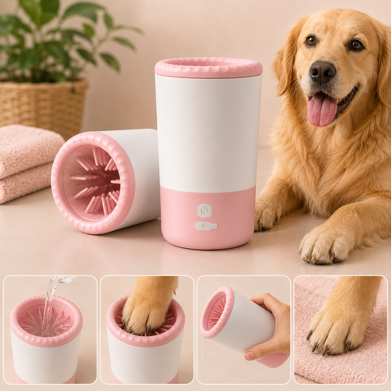 Lava zampe elettrico per cani e gatti – pulizia delicata delle zampe