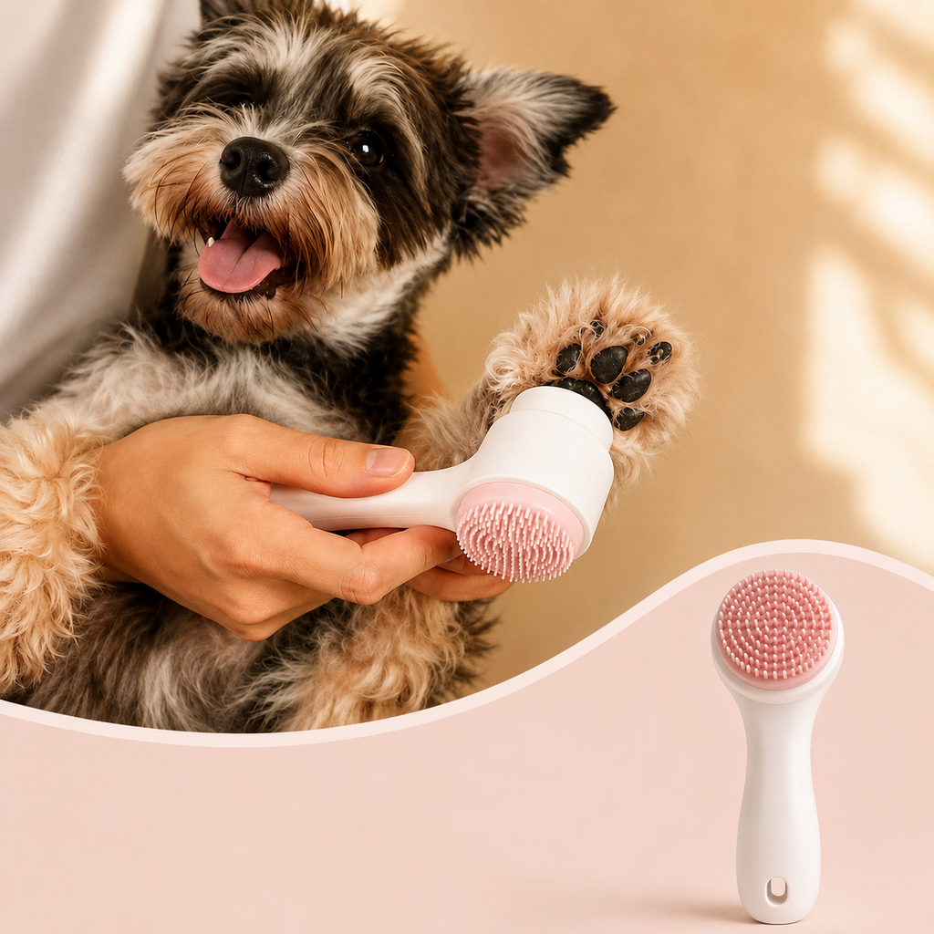 Spazzola per zampe in nylon per cani e gatti – pulizia, toelettatura e massaggio