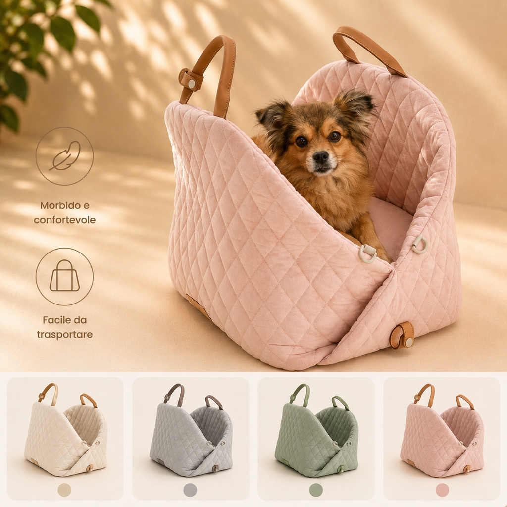 Trasportino pieghevole per gatti e cani – borsa da viaggio portatile