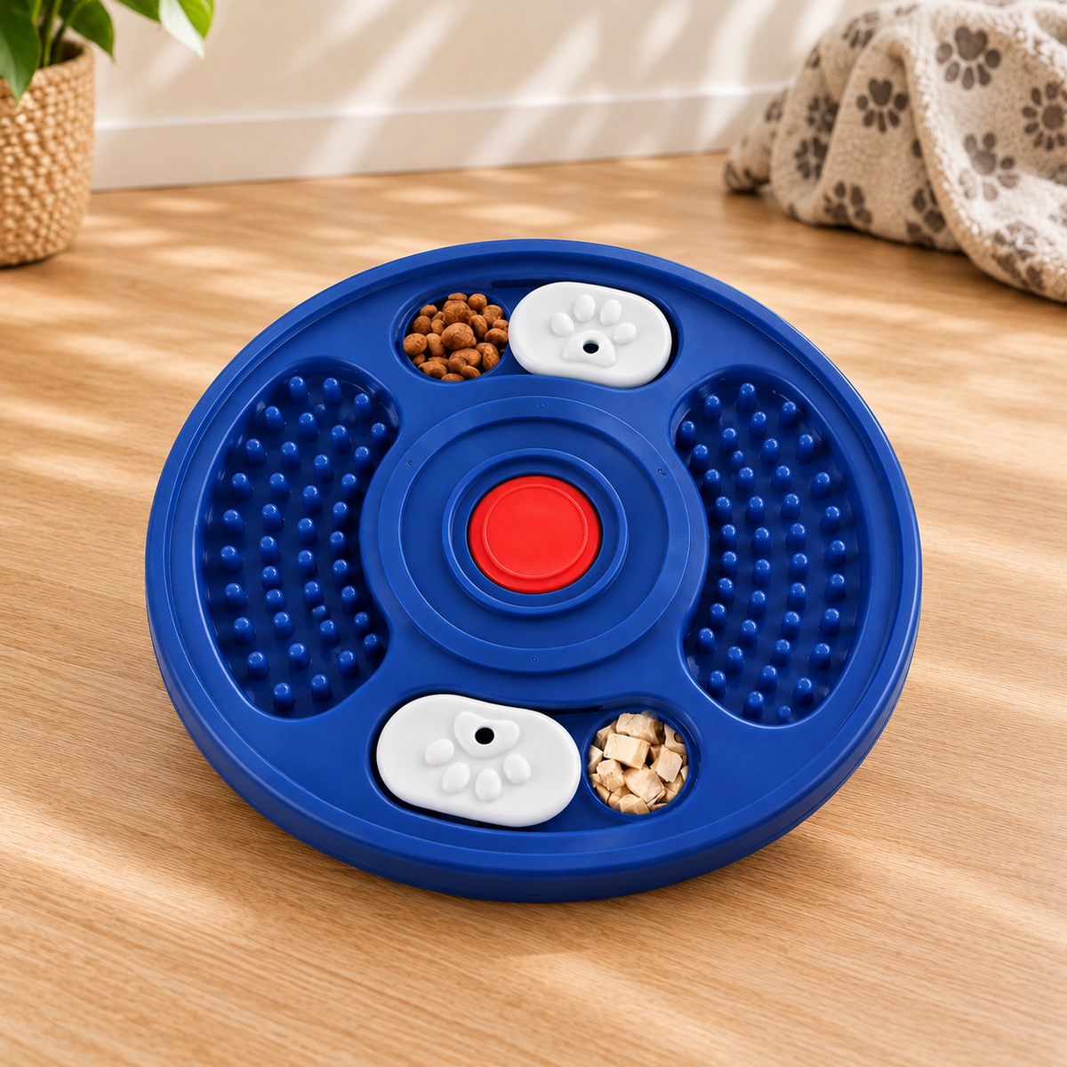 Ciotola Slow Feeder 2 in 1 per cani – Puzzle e tappetino da leccare