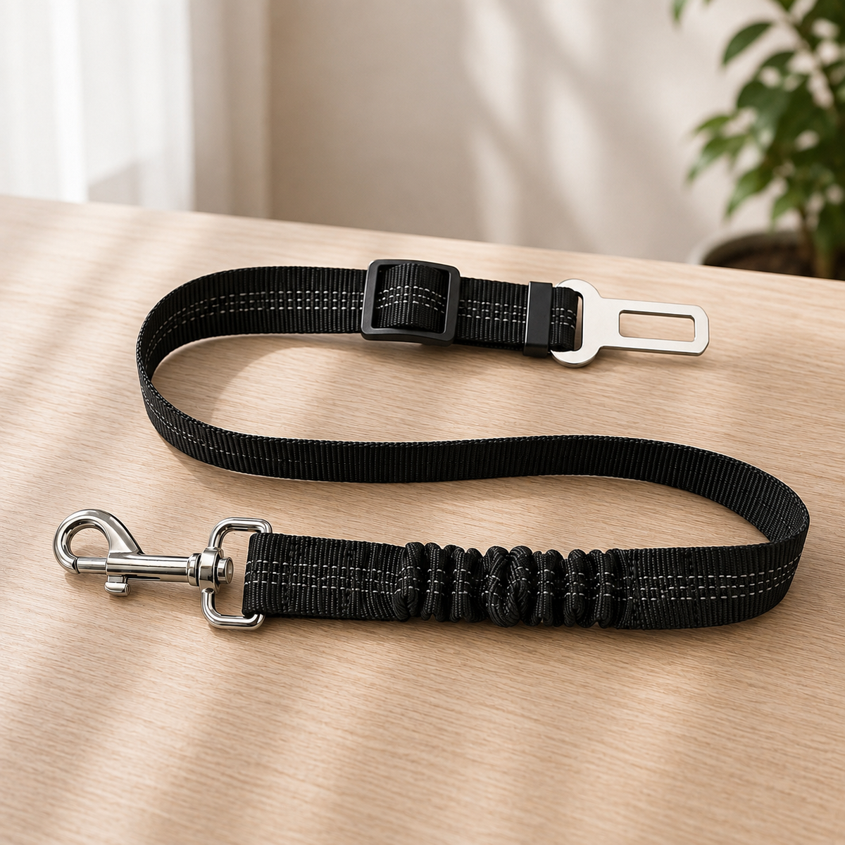 Cintura di sicurezza elastica riflettente per cani da auto