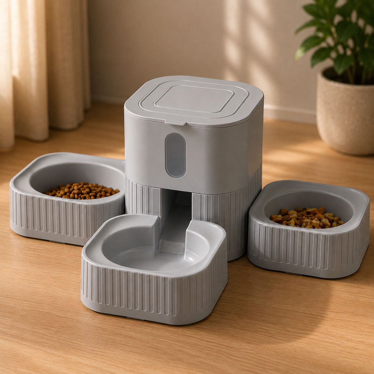 Distributore automatico per animali domestici smontabile e lavabile