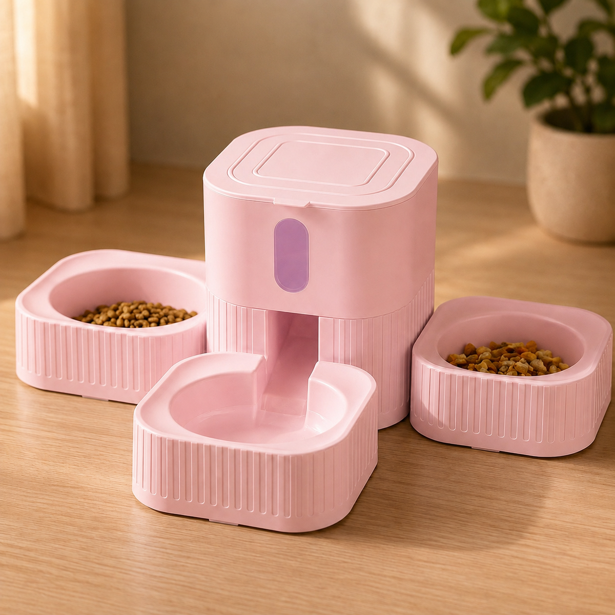Distributore automatico per animali domestici smontabile e lavabile